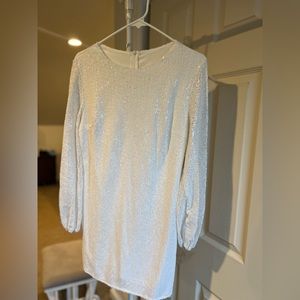 White sequin dress size Large